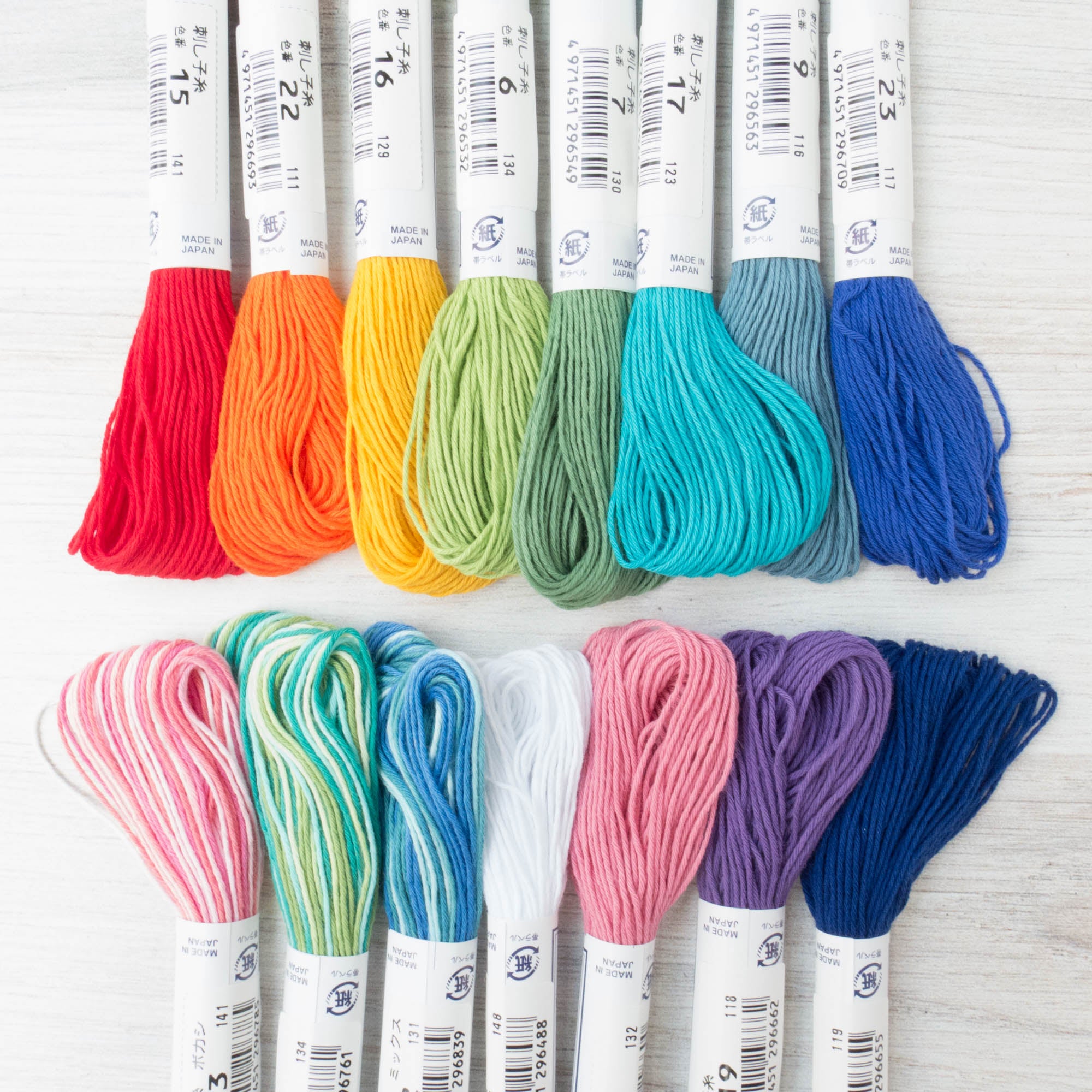 Starter Sashiko Thread Collection (15 Skeins) – Snuggly Monkey