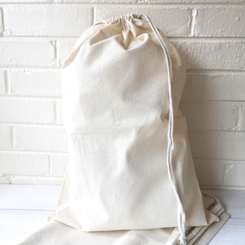14 x 20 Cotton Bags - 100% Cotton - Drawstring Muslin Sacks - 14 x 20  Inch