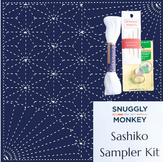 Cumulus Cloud Pre-Printed Sashiko Sampler – Snuggly Monkey