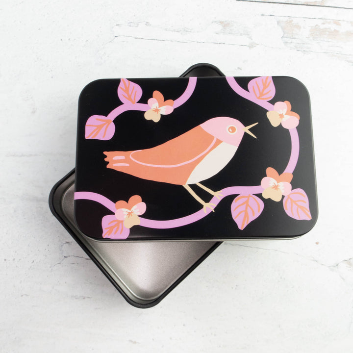 Bird is the Word Metal Storage Tin