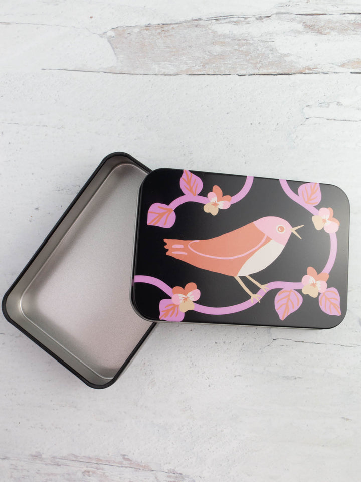 Bird is the Word Metal Storage Tin