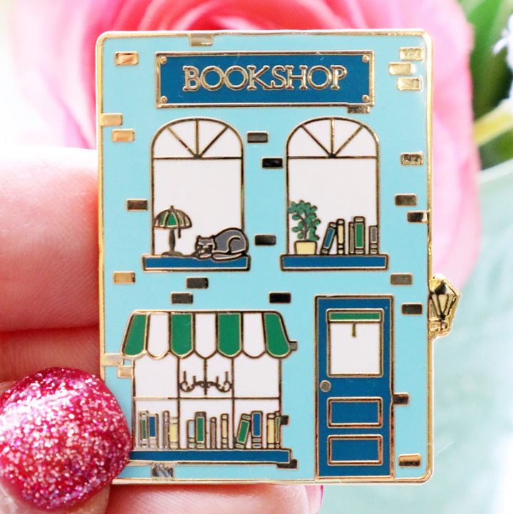 Book Shop Enamel Needle Minder