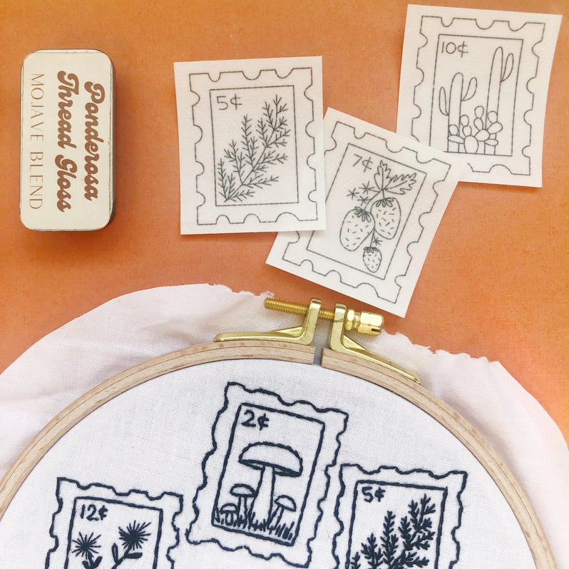 Botanical Stamps Stick & Stitch Embroidery Patterns