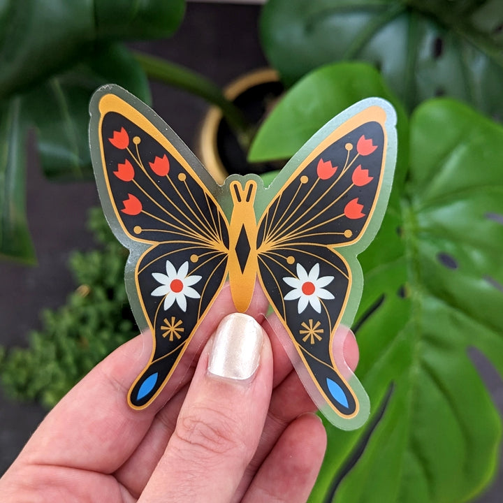 Mid-Century Mod Butterfly Vinyl Sticker