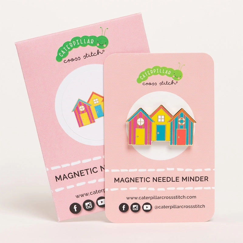 Magnetic Enamel Needle Minder - Beach Huts