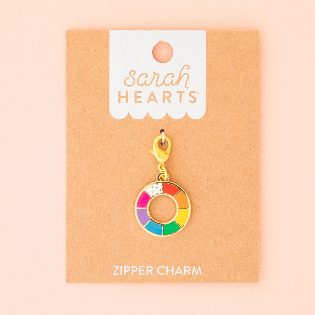 Color Wheel Zipper Charm