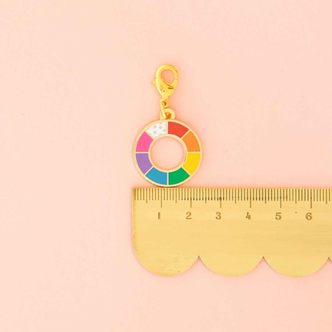 Color Wheel Zipper Charm