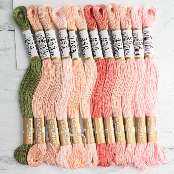 Cosmo Embroidery Floss Set - Peaches & Cream