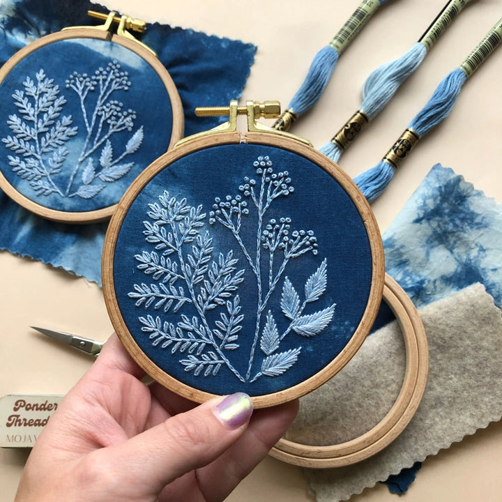 Cyanotype Botanicals Embroidery Kit