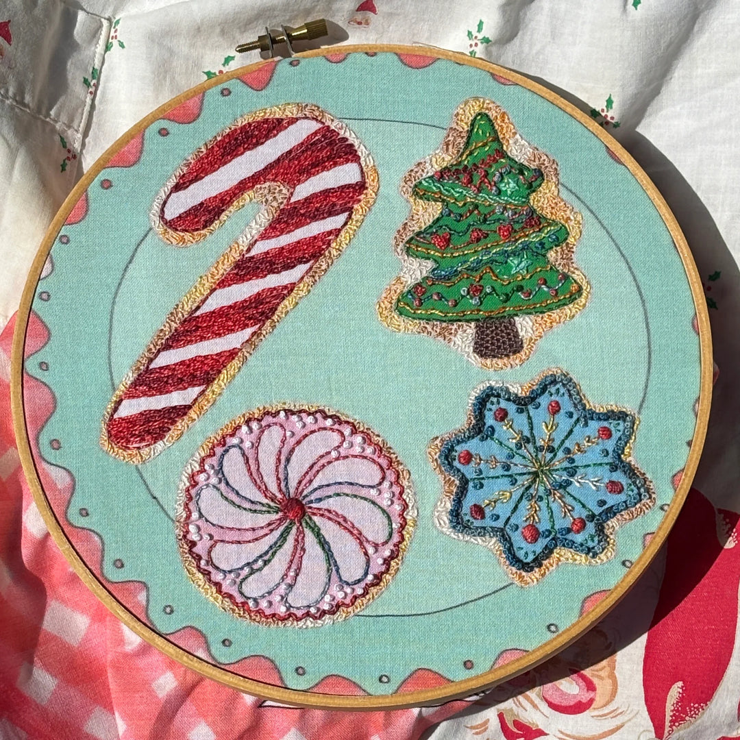 Christmas Cookies Ornaments Embroidery Sampler