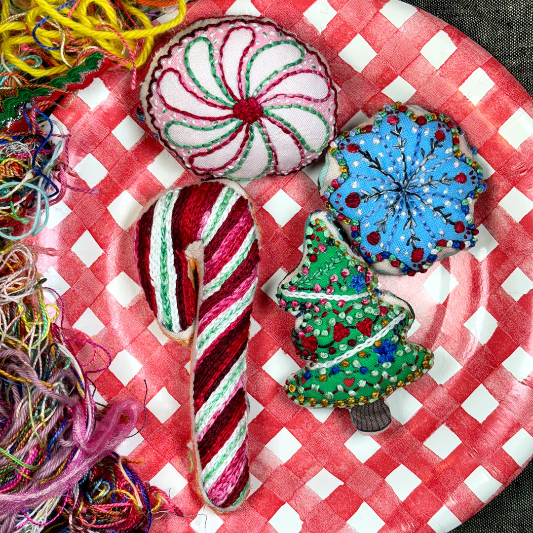 Christmas Cookies Ornaments Embroidery Sampler