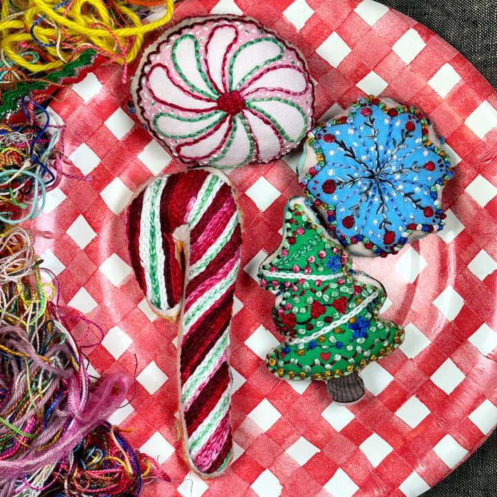 Christmas Cookies Ornaments Embroidery Sampler