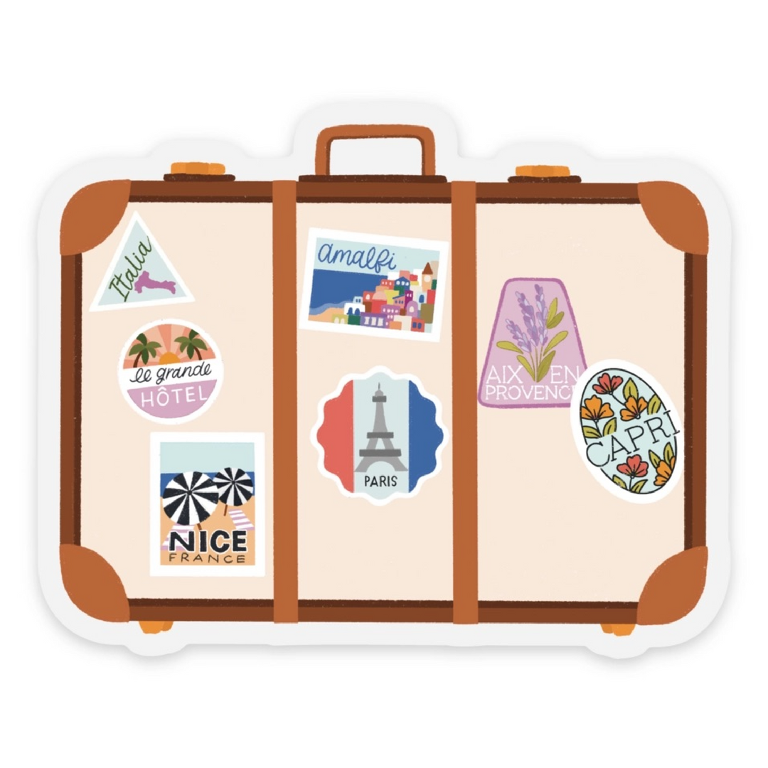 European Travel Case Vinyl Sticker