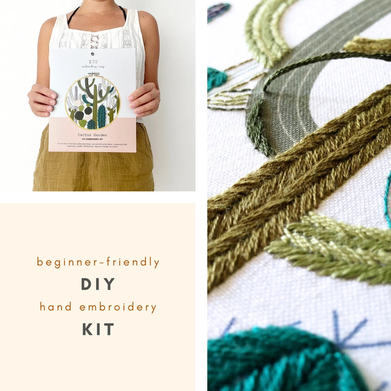 Cactus Garden Embroidery Kit