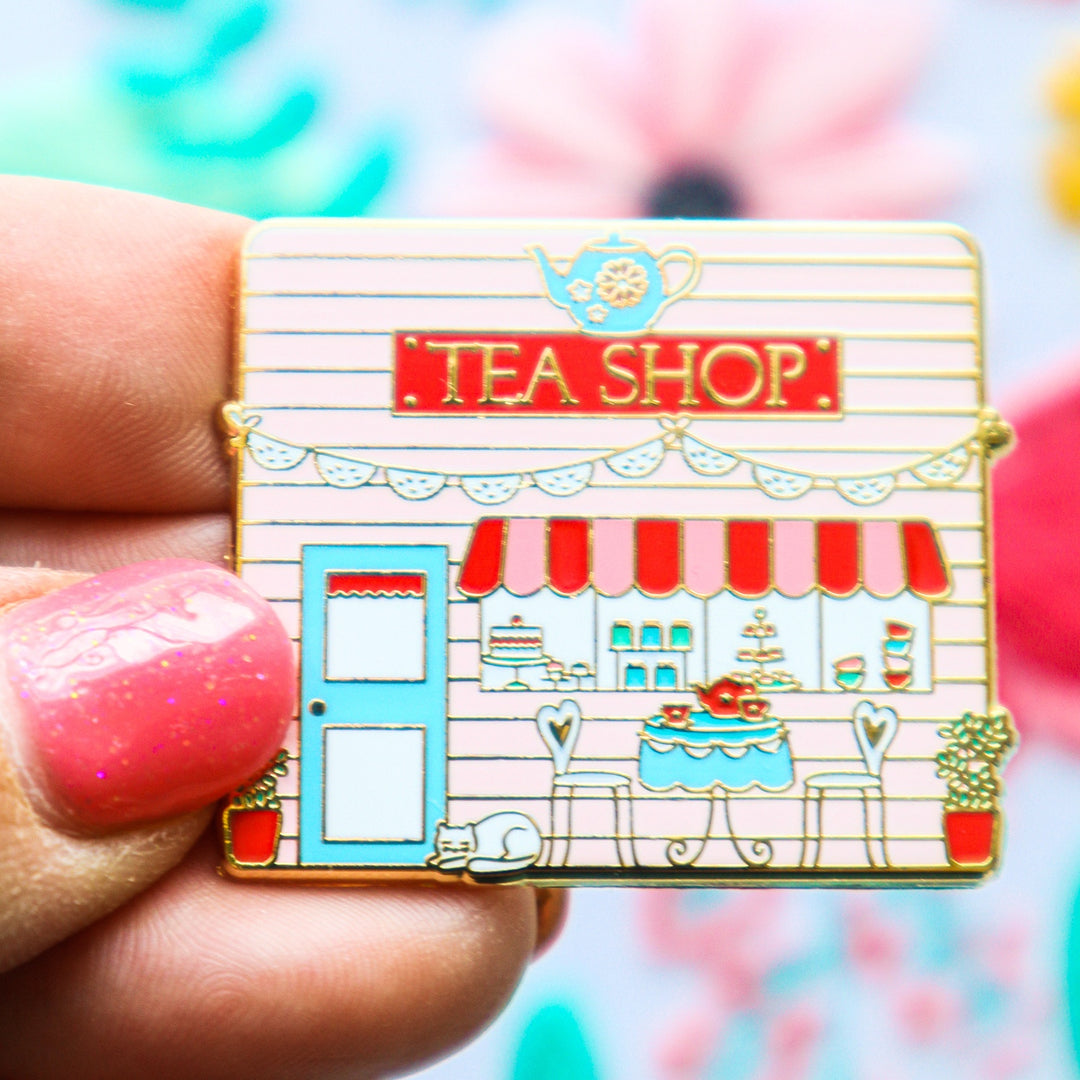 Tea Shop Enamel Needle Minder