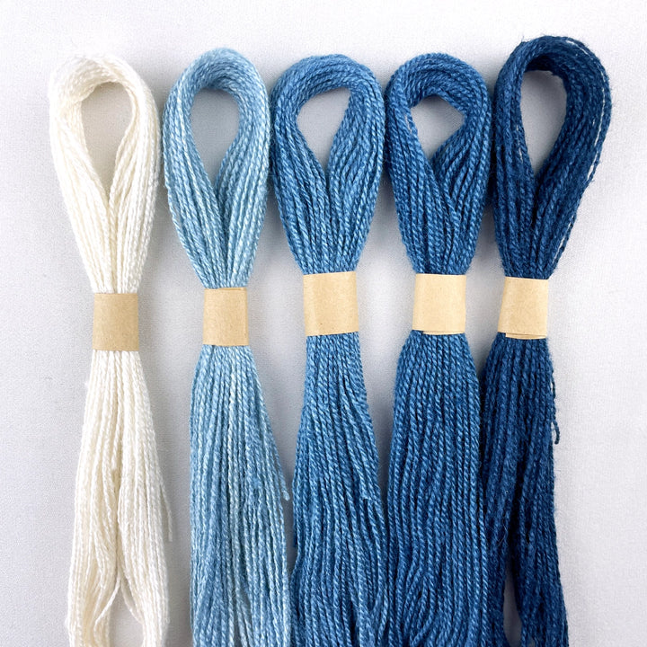 Indigo Dyed Silk Embroidery Floss