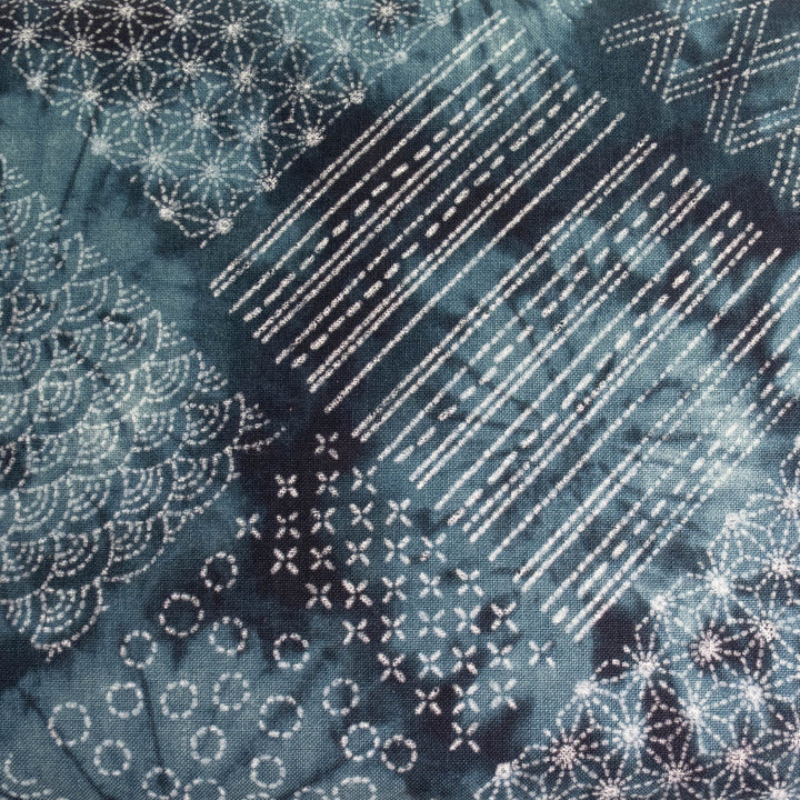 Japanese Cotton Fabric - Shibori Sashiko Patterns (SO5871B)