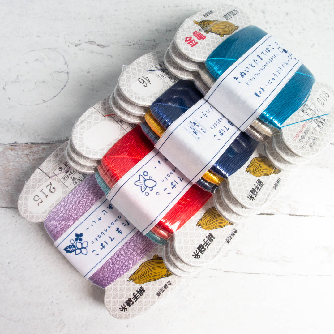 Japanese Ultra-Fine Hand Sewing Silk Thread Set - Summer