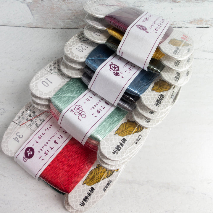 Japanese Ultra-Fine Hand Sewing Silk Thread Set - Winter