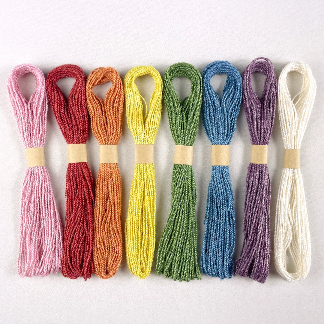 Natural Dyed Silk Embroidery Floss - Rainbow