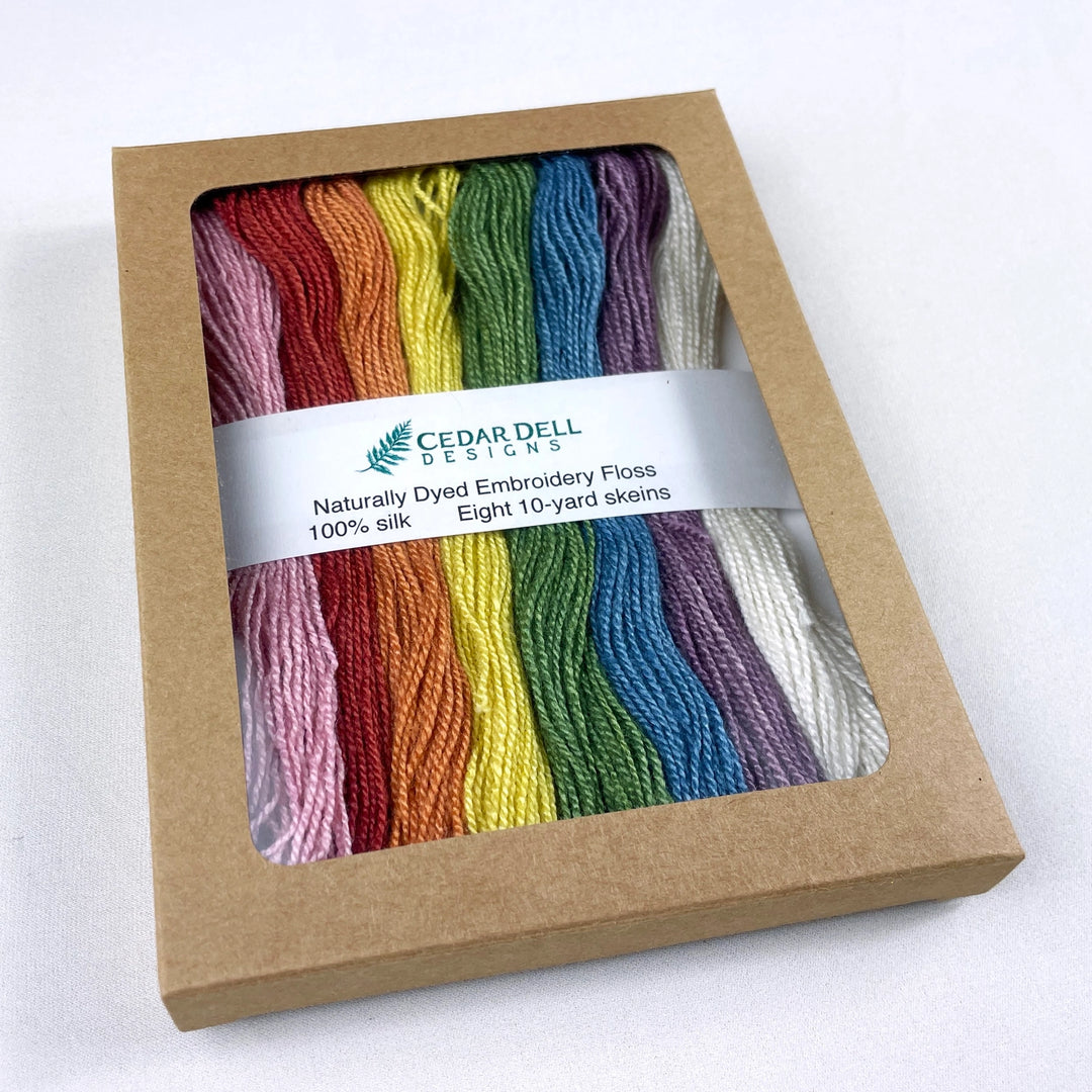 Natural Dyed Silk Embroidery Floss - Rainbow