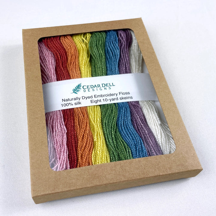 Natural Dyed Silk Embroidery Floss - Rainbow