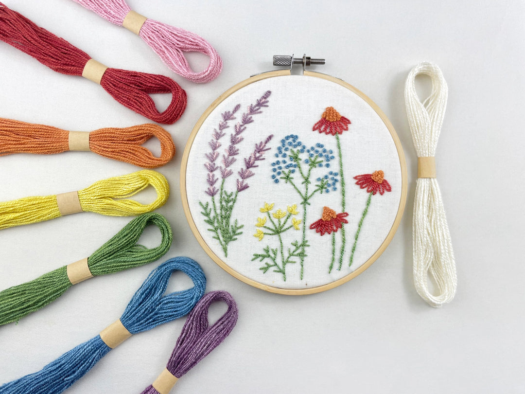 Natural Dyed Silk Embroidery Floss - Rainbow