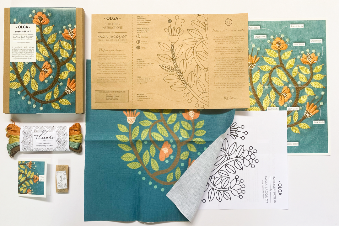 Modern Embroidery Kit - Olga