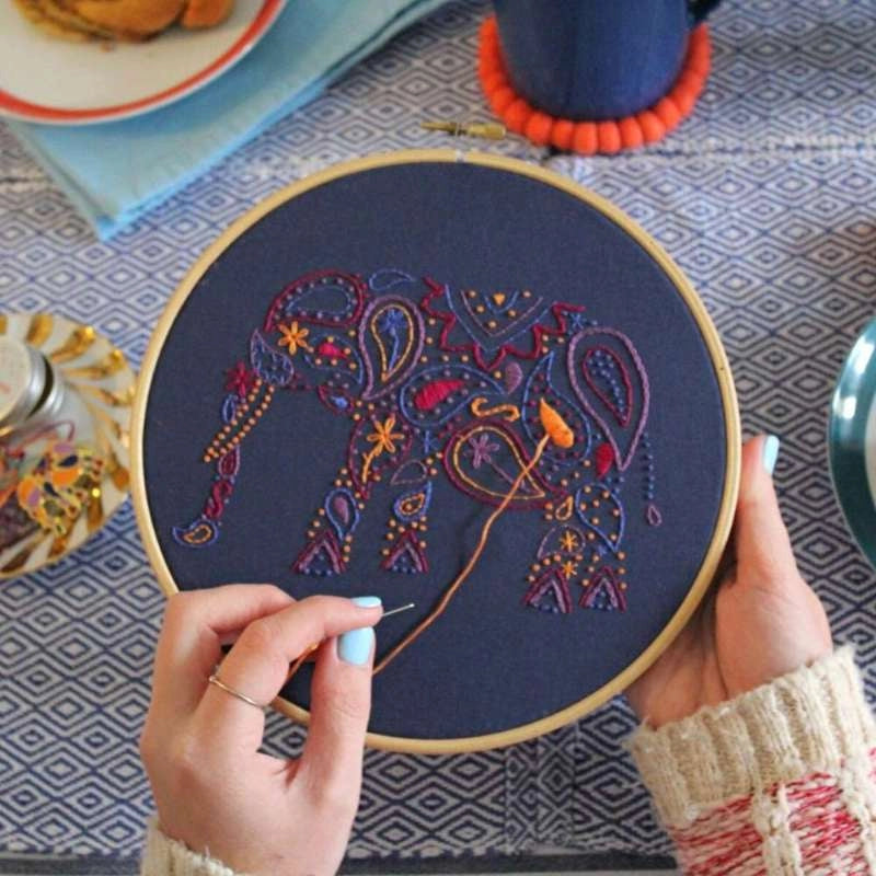 Paisley Elephant Embroidery Kit