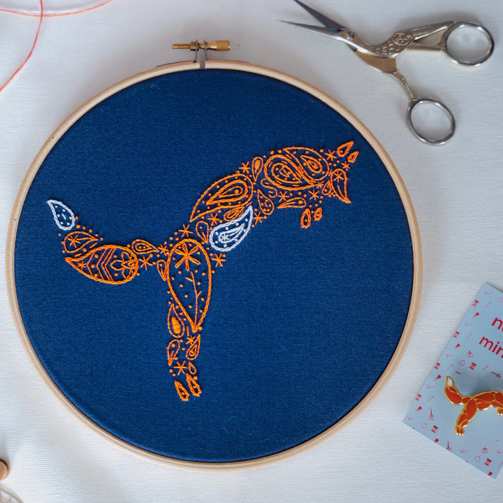 Paisley Fox Embroidery Kit