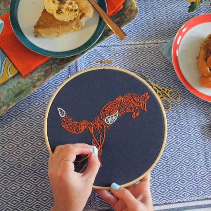 Paisley Fox Embroidery Kit