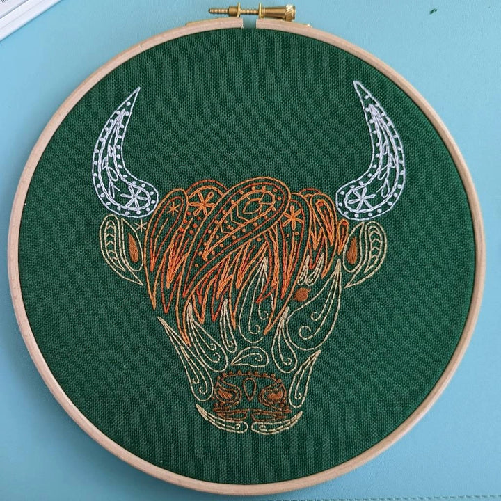 Highland Coo Embroidery Kit