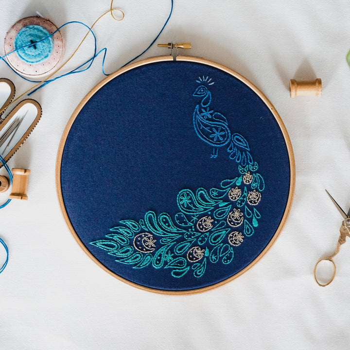 Peacock Embroidery Kit