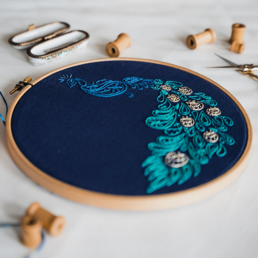 Peacock Embroidery Kit