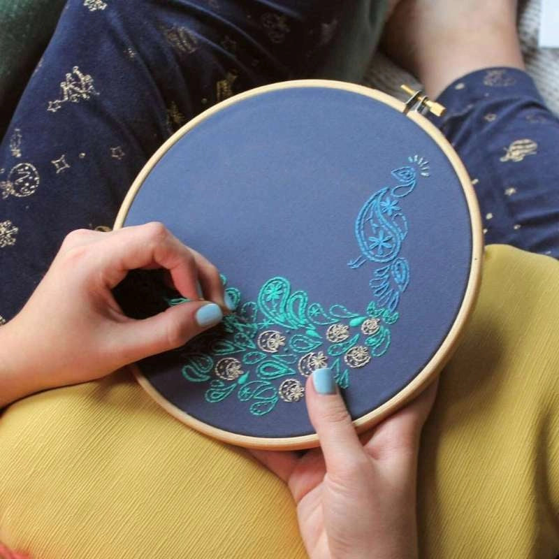 Peacock Embroidery Kit