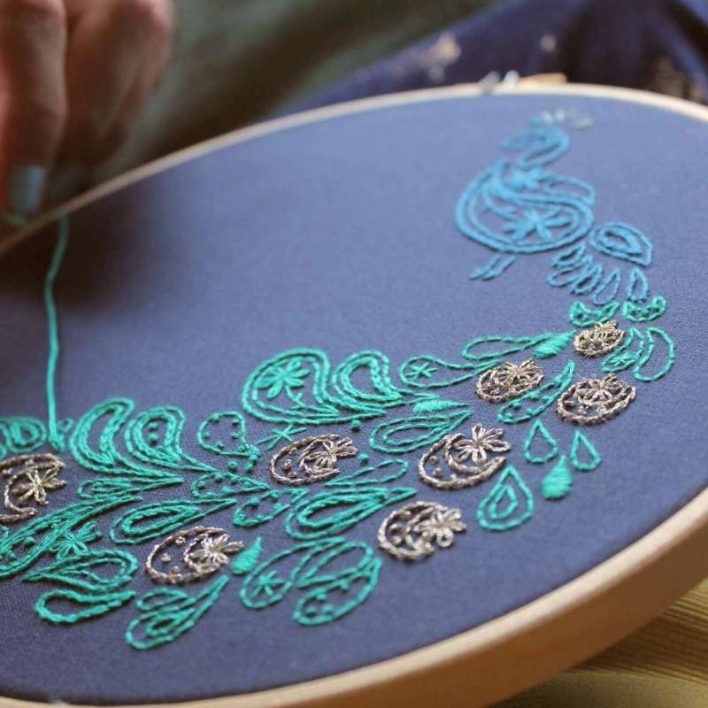 Peacock Embroidery Kit