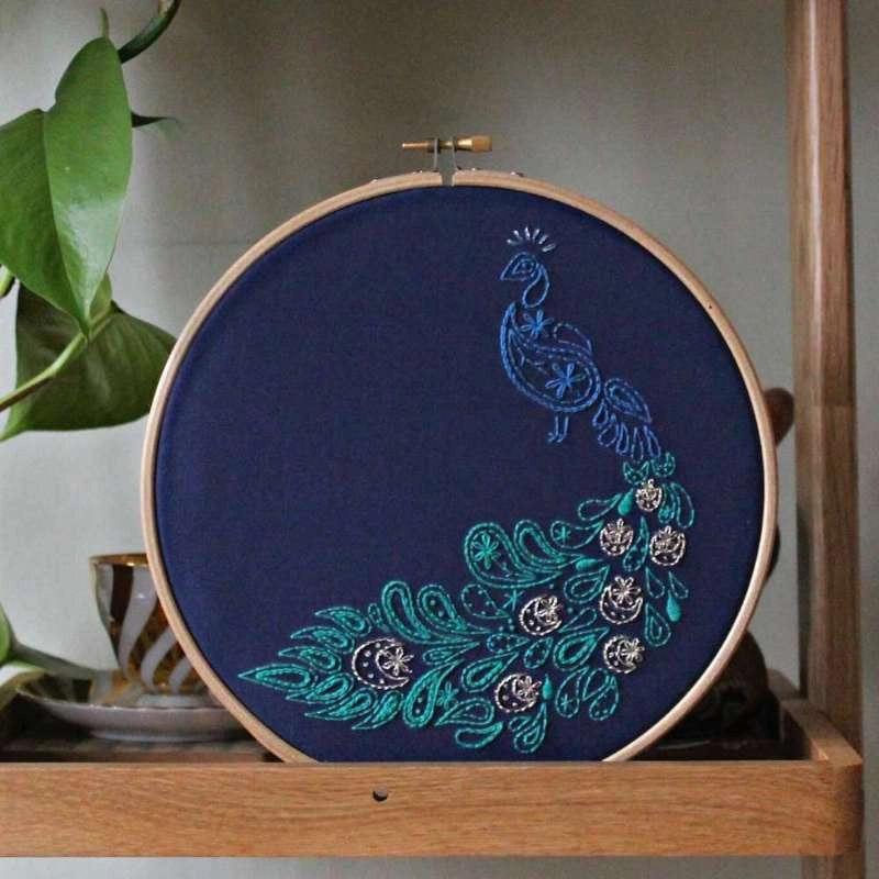 Peacock Embroidery Kit