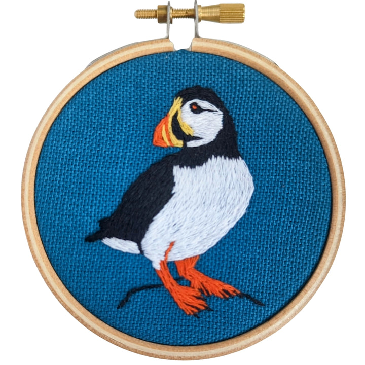 Mini Puffin Embroidery Kit