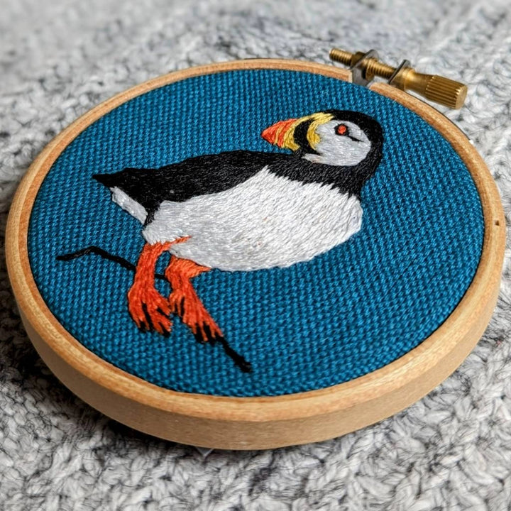 Mini Puffin Embroidery Kit