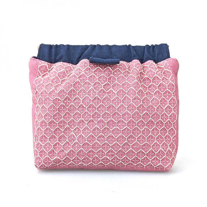 Kuguri-sashi Sashiko Flex Frame Purse Kit (Pink)