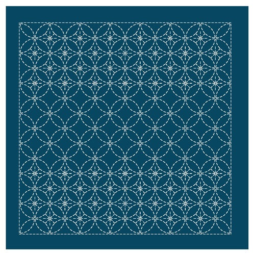 Traditional Sashiko Sampler - ShippoTsunagi (#H1136/2136)