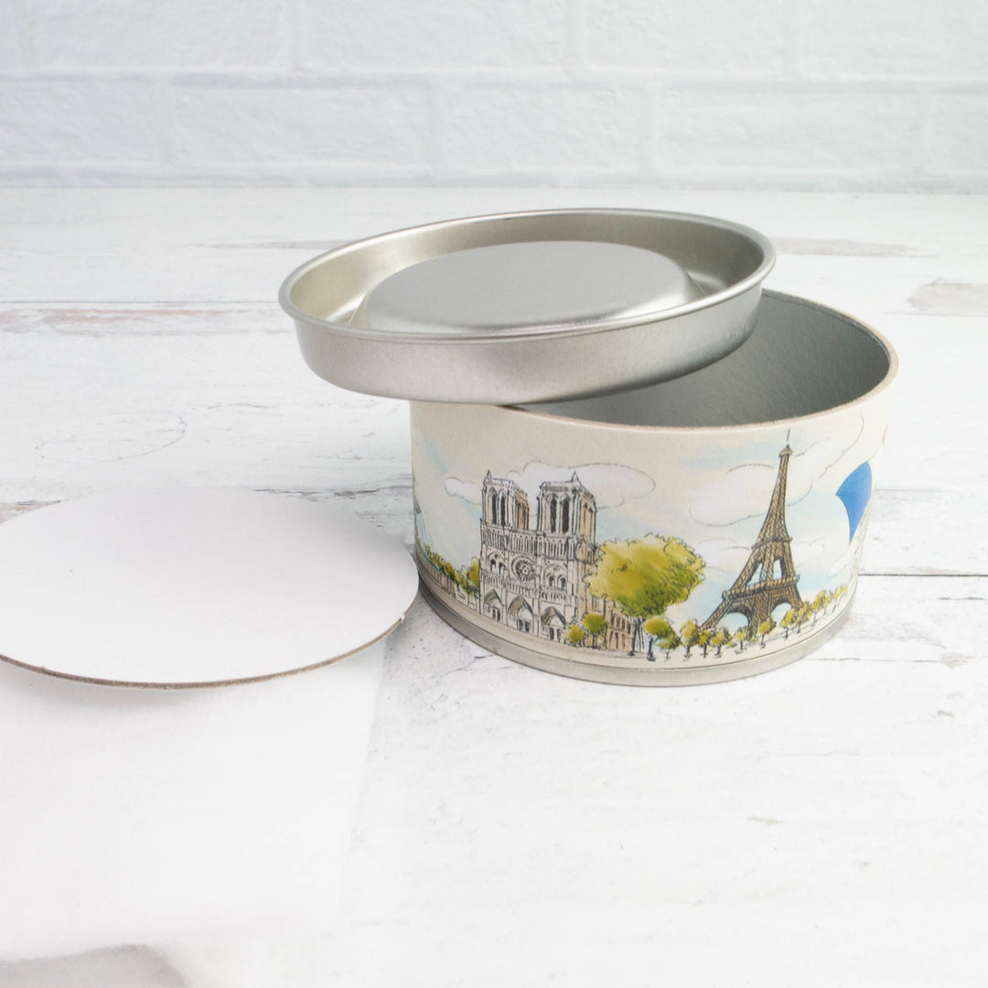 Customizable Lid Storage Tin - Paris