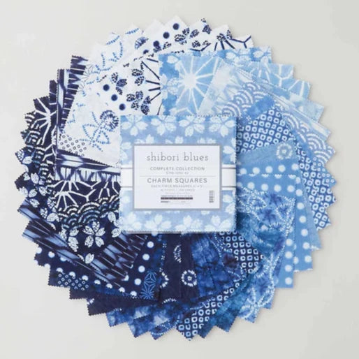 Shibori Blues 5" Square Charm Pack