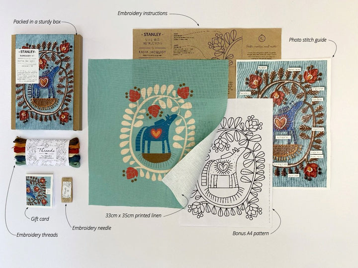 Modern Embroidery Kit - Stanley