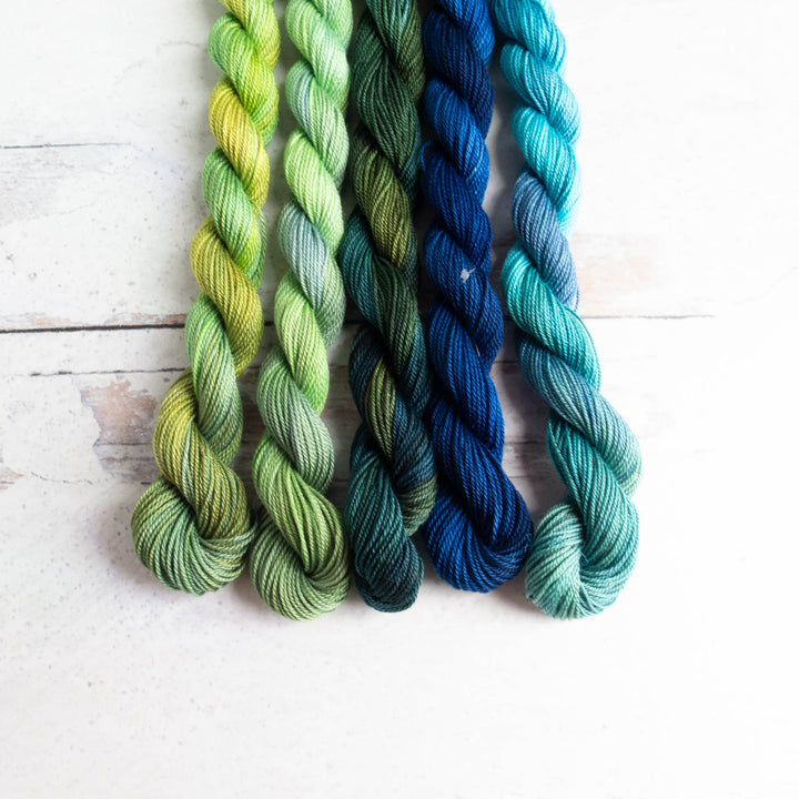 Mercerized Cotton Thread - Blues & Greens