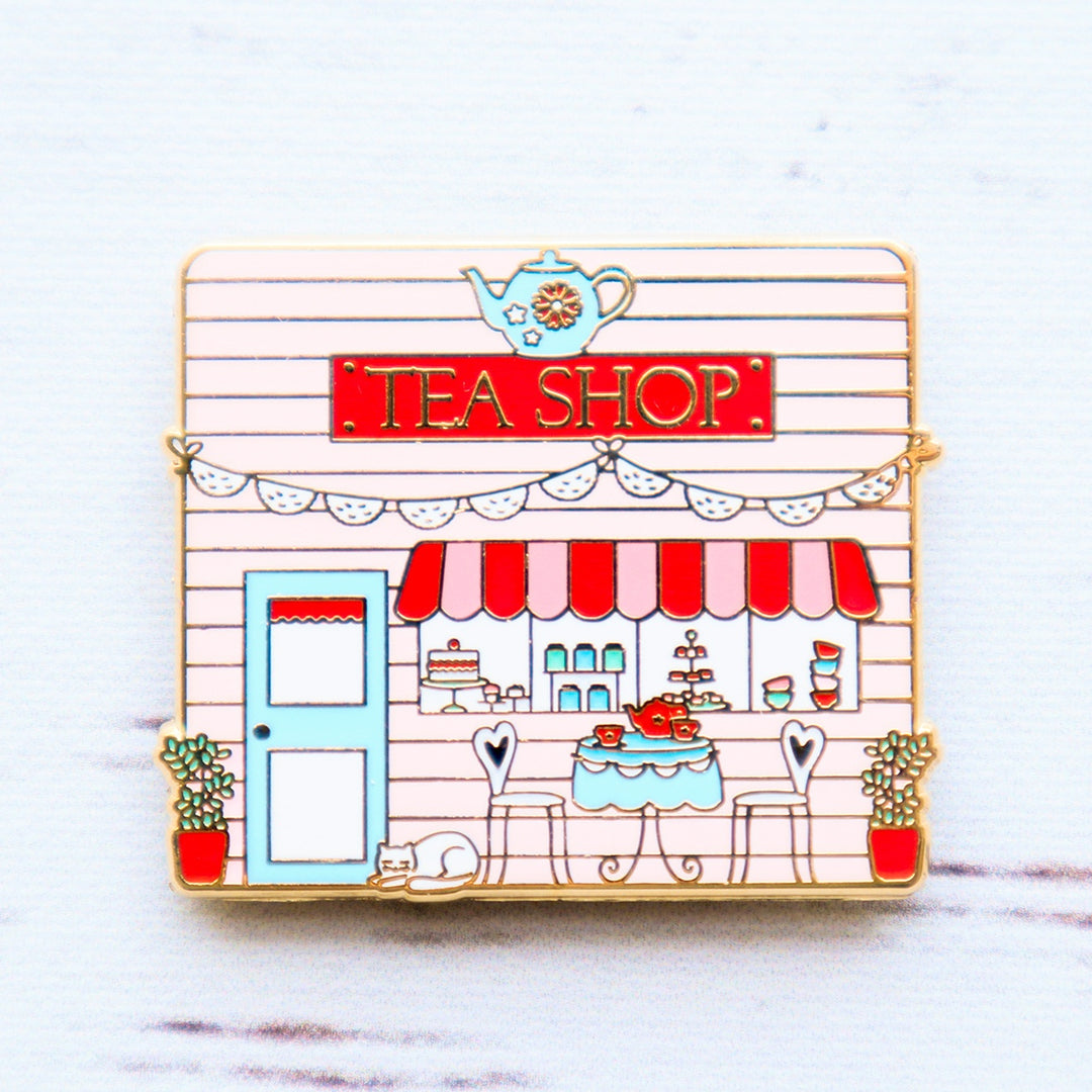 Tea Shop Enamel Needle Minder