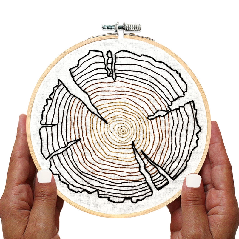 Tree Rings Embroidery Kit