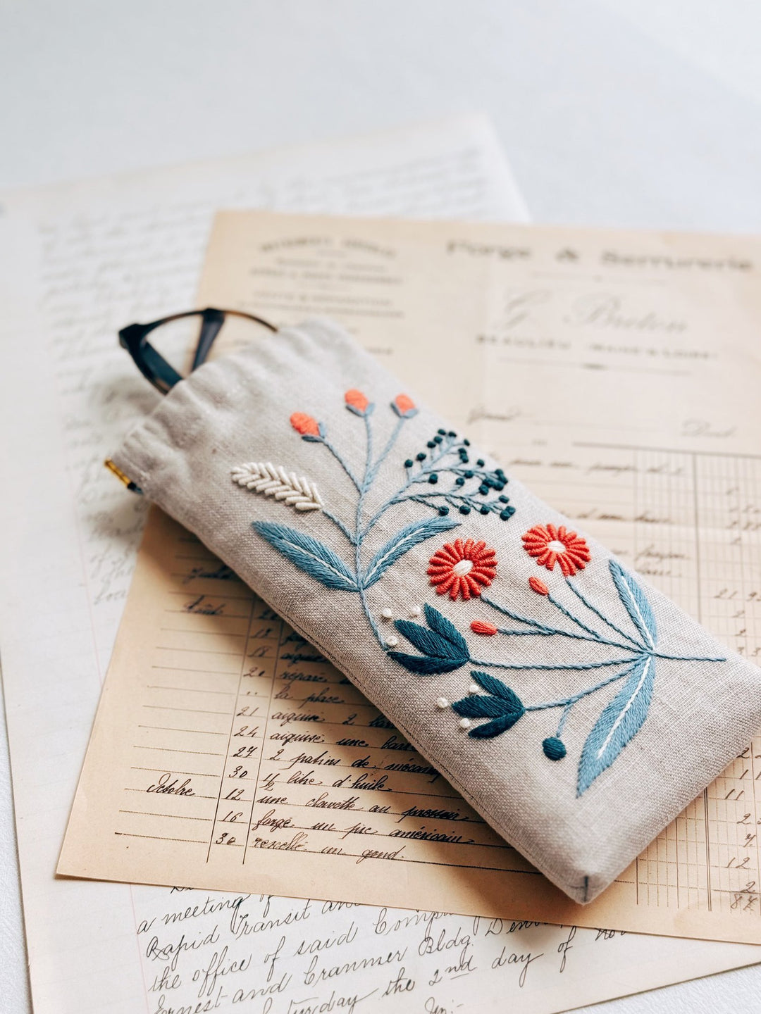 Wildflower Eyeglass Case Pattern & Hardware Kit