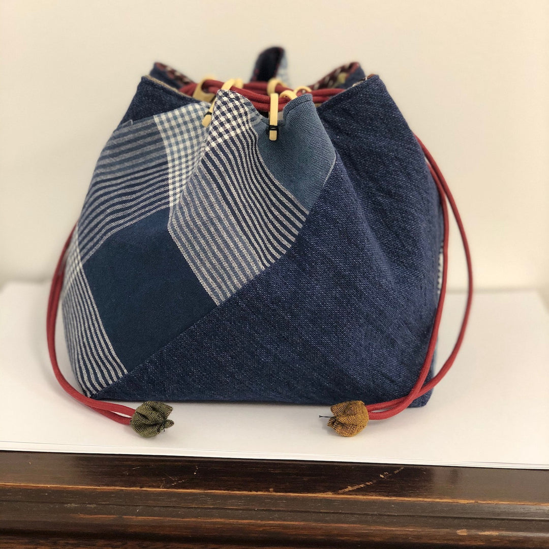 Unique Stylish Quilted Patchwork Boro Shoulder Bag