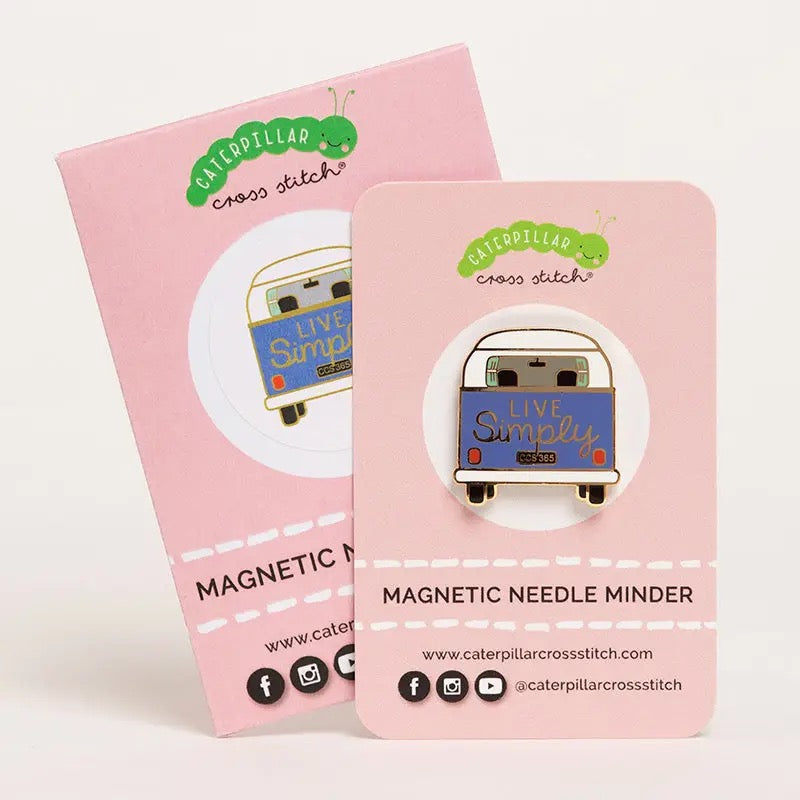 Needle Minder Enamel Camper Van Magnetic Holder by Stitched tories, 1.25  in, Silver Plating – Stitched Stories